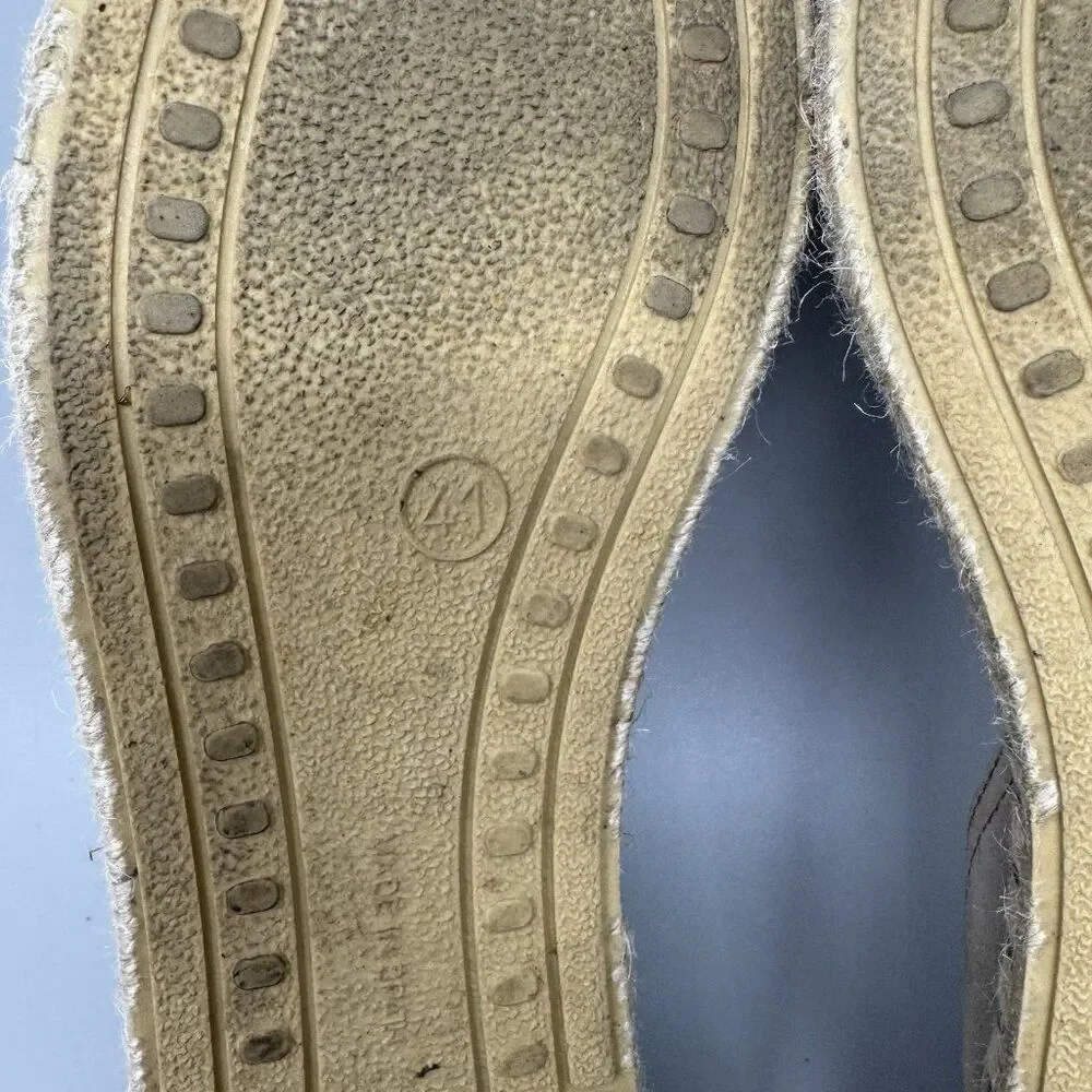 Verbenas Carmen Shoes EU Size 41 Suede Espadrille Flat Sandals US 8.5 Beige